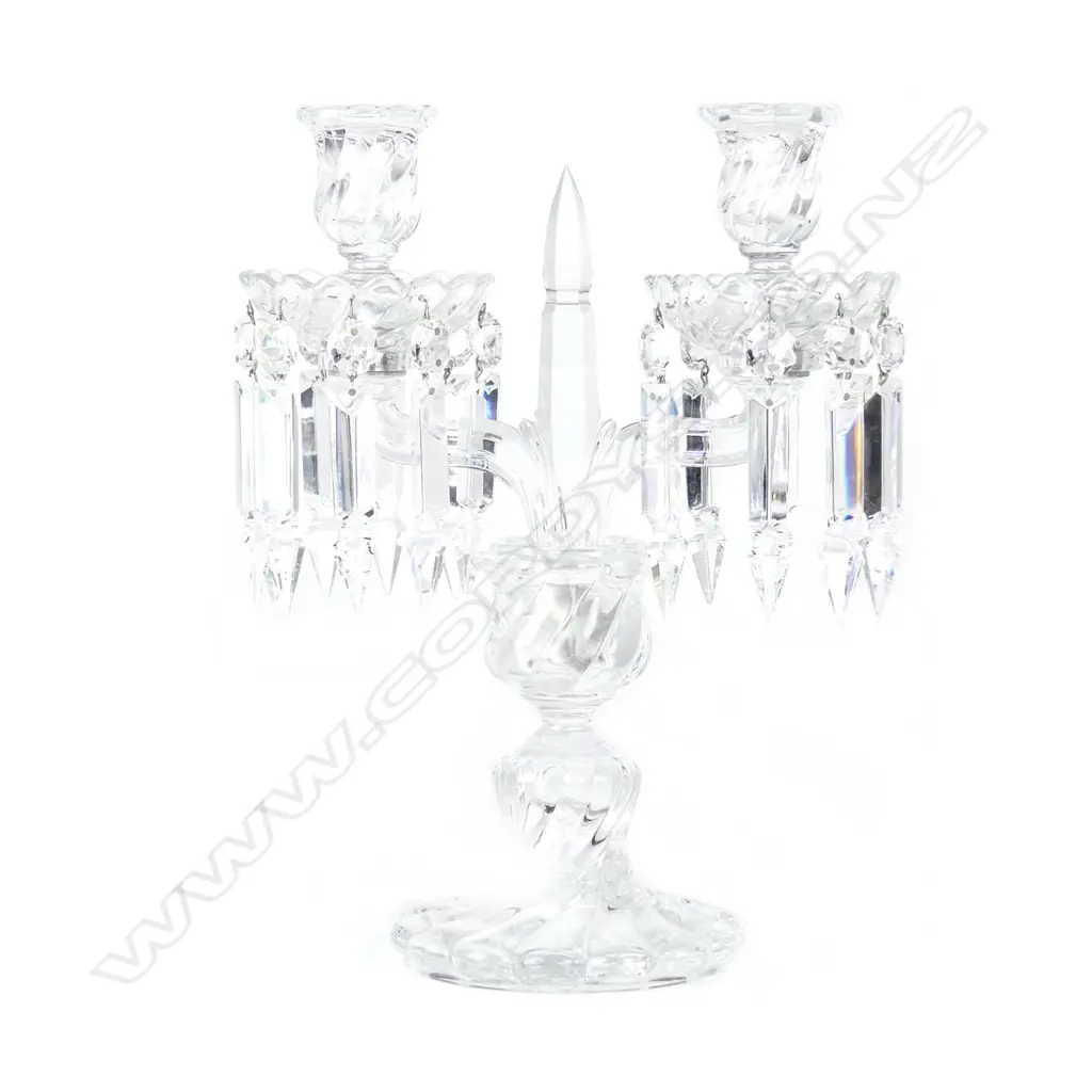 A modern Baccarat crystal candelabra Image 1++