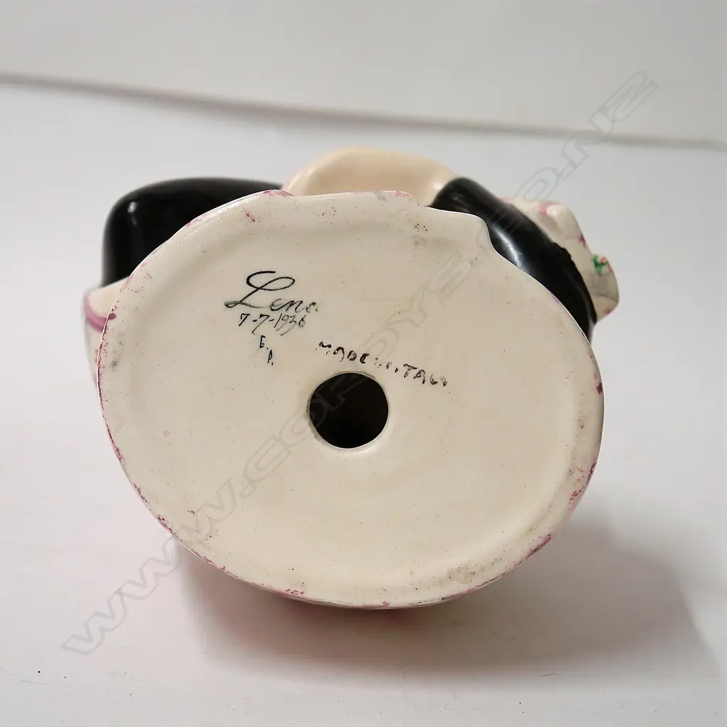 An Italian Lenci 1930s Art Deco figure group of a stylish mother and child Image 1++