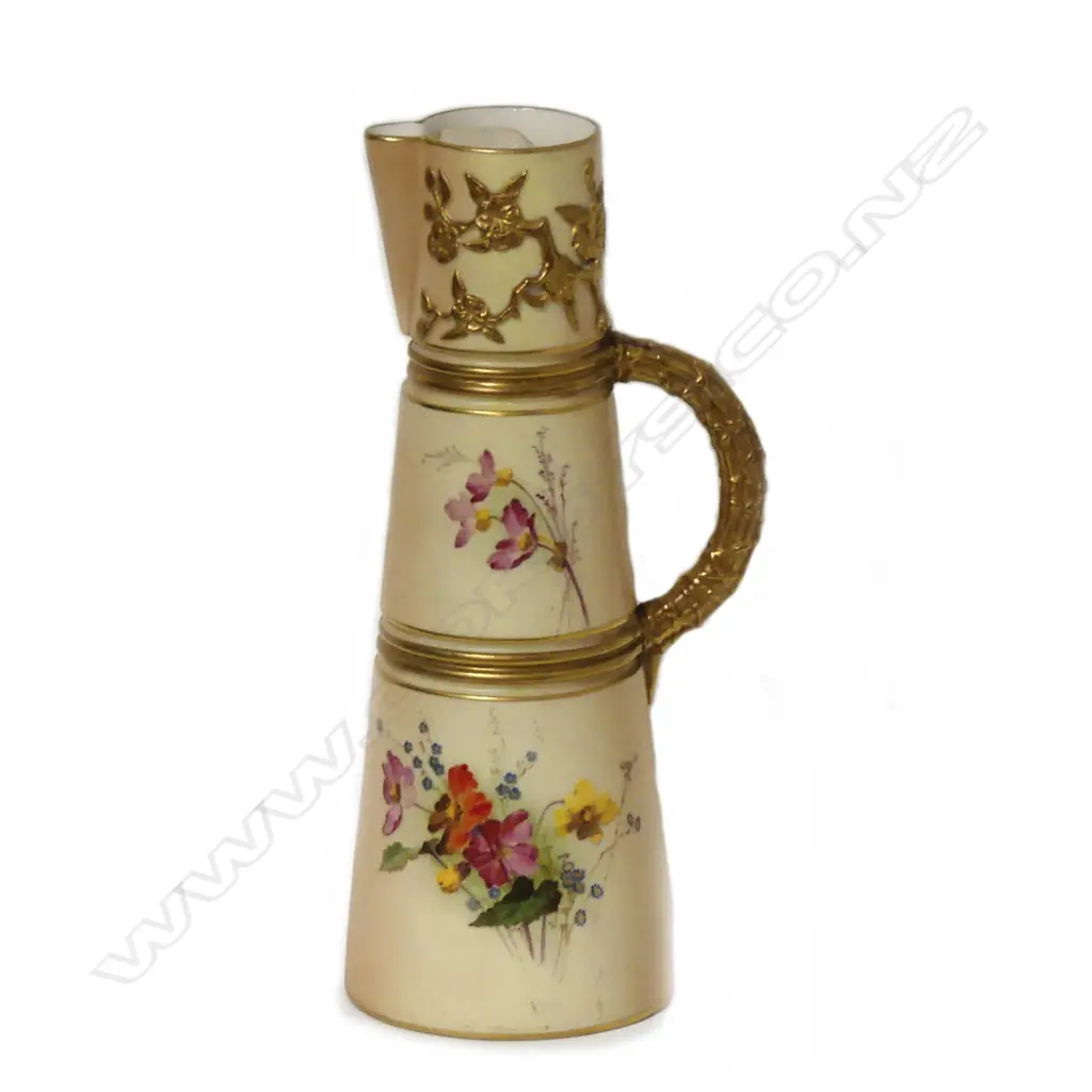 An early Royal Worcester jug of conical shape Image 1++