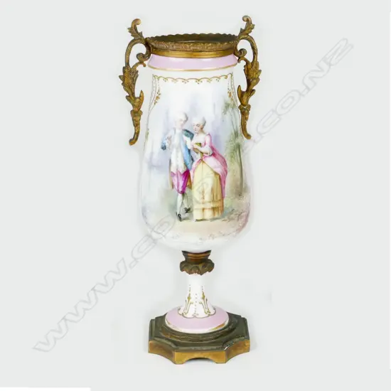 A 19thC Sèvres porcelain vase