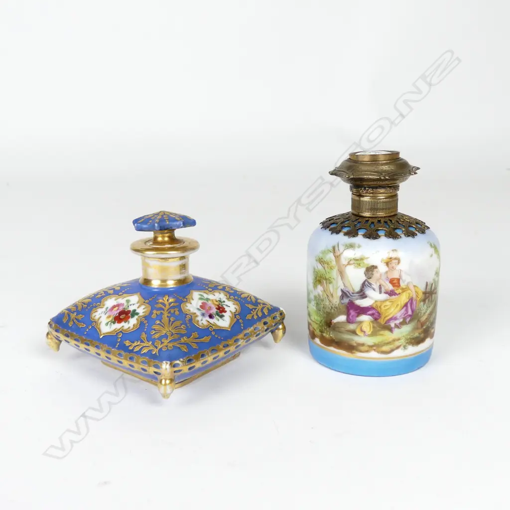 Two French porcelain scent bottles Image 1++