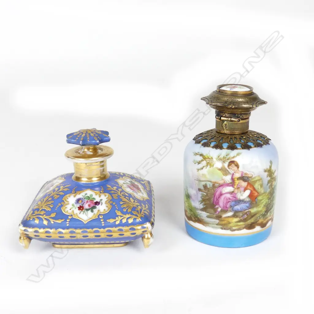 Two French porcelain scent bottles Image 1++