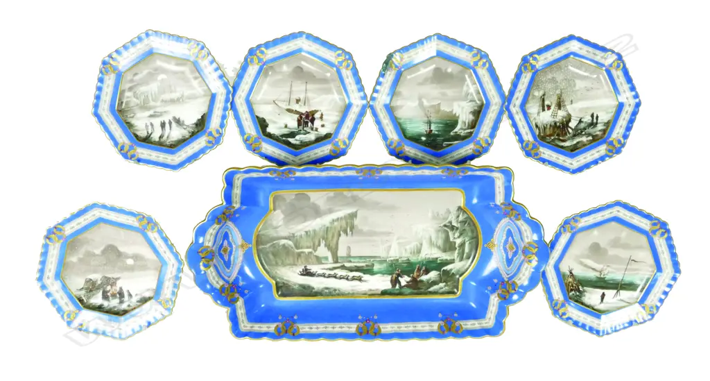 An early 20thC Polar decorated set of plates Image 1++