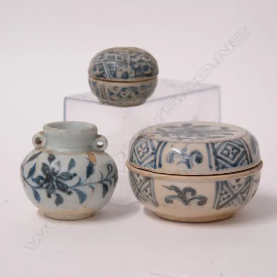 Three old small Chinese pots similar to above