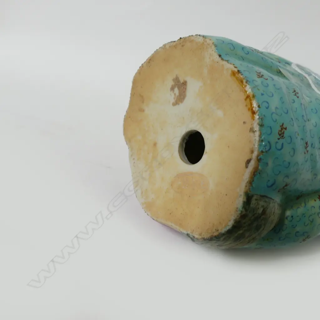 A small Chinese famille rose porcelain figure of Hotei Image 1++