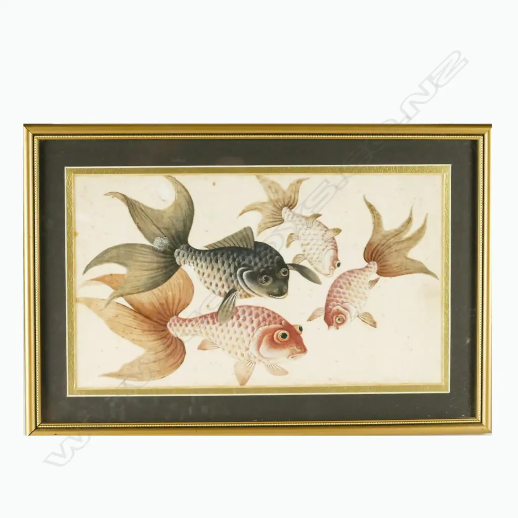 Three old Chinese rice paper paintings Image 1++