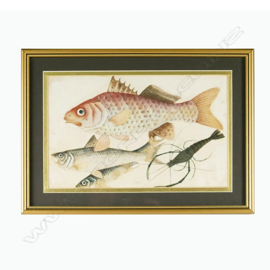 Three old Chinese rice paper paintings Image 1++