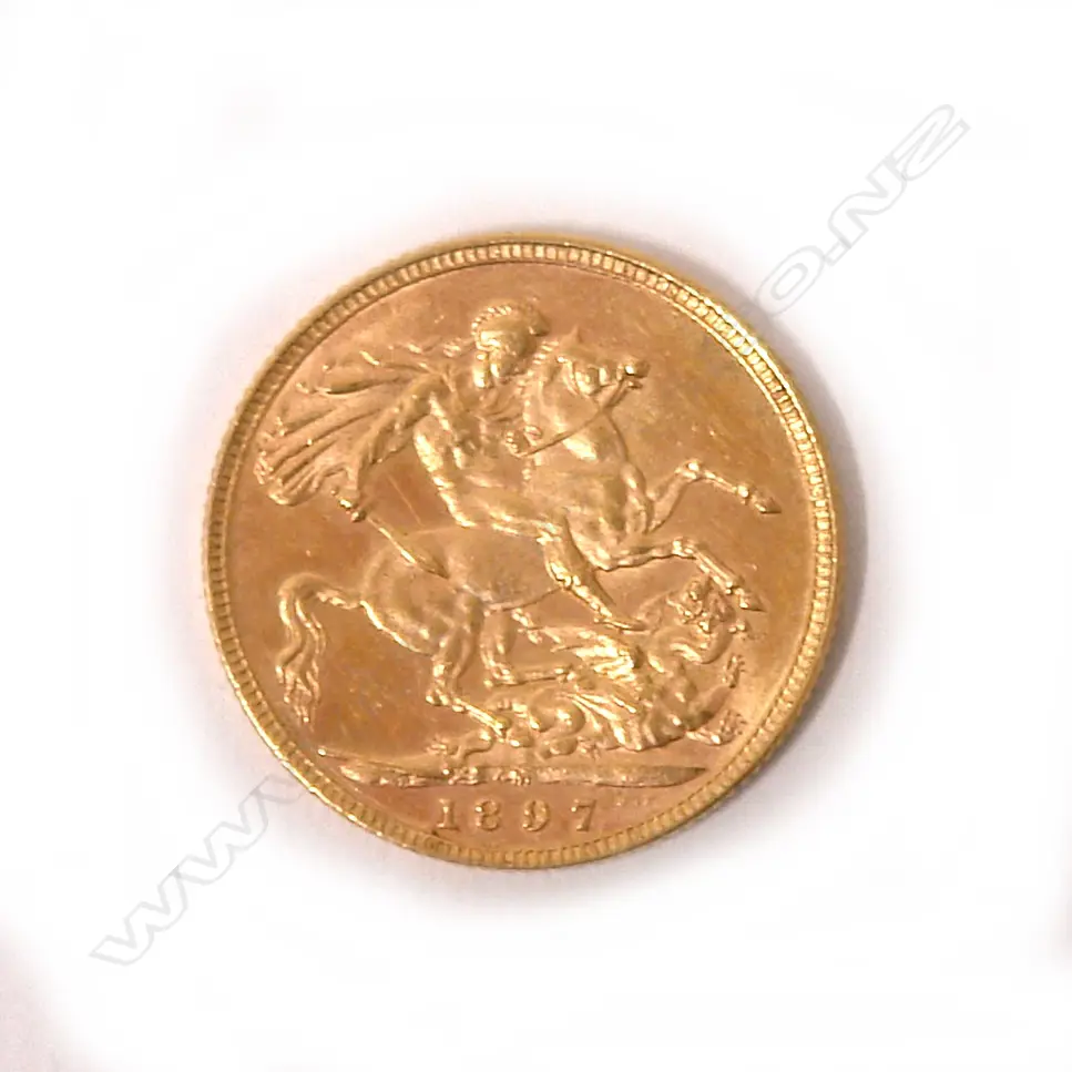 GOLD FULL SOVEREIGN 1897 MELBOURNE Image 1++