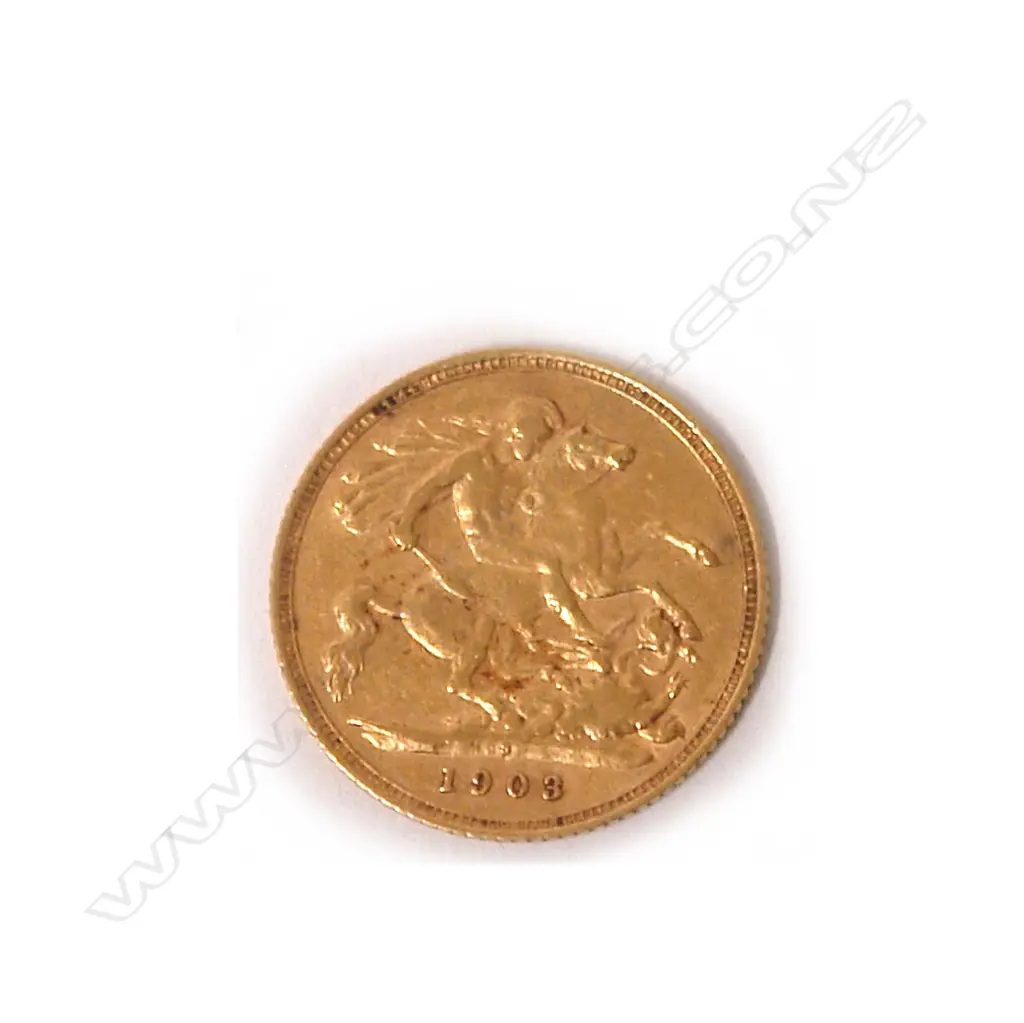 A 1903 gold half sovereign Image 1++
