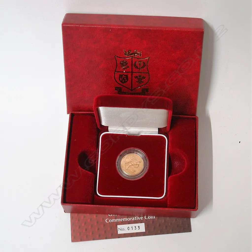 An N.Z. 2005 'The Lions' $10 gold proof coin Image 1++