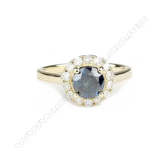 A 14ct. gold and diamond ring