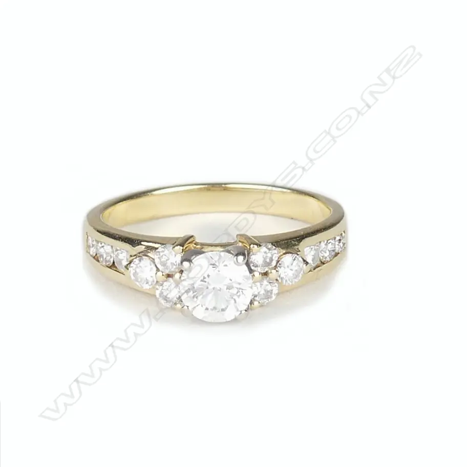 A 14ct. gold and diamond ring Image 1++