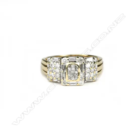 A 14ct gold and diamond ring