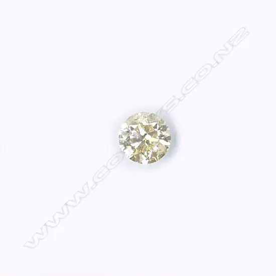 A 0.51ct round brilliant cut fancy yellow diamond