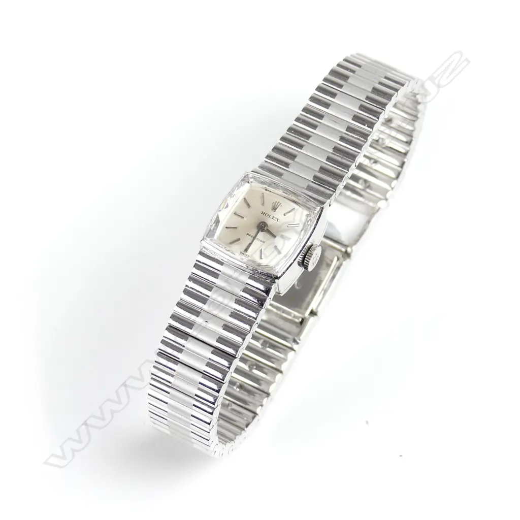 A lady's 18ct white gold Rolex cocktail wristwatch Image 1++