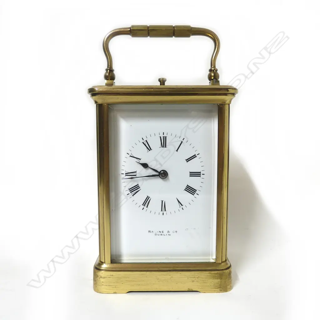 A late 19thC brass cased carriage clock Image 1++