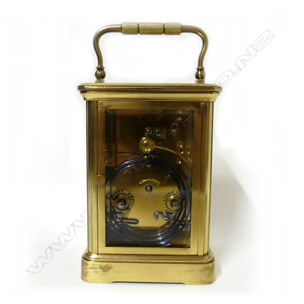 A late 19thC brass cased carriage clock Image 1++
