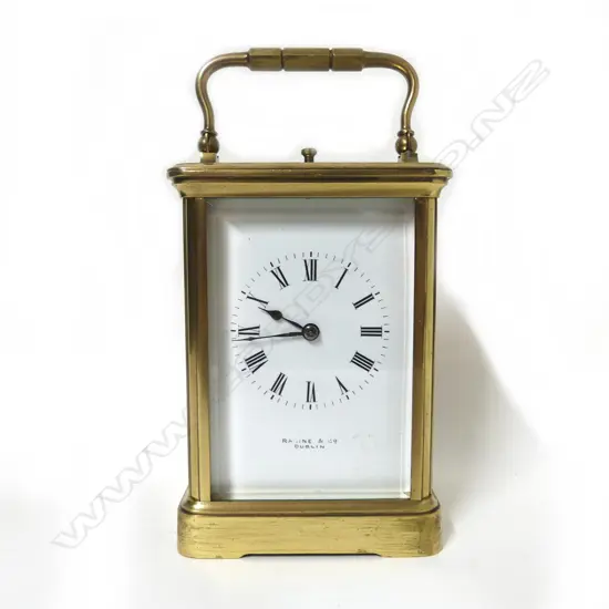 A late 19thC brass cased carriage clock