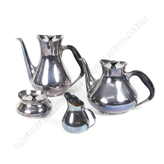 An elegant 1960s Danish silver plated tea and coffee set