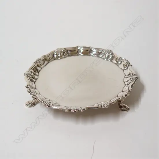 A George II silver waiter