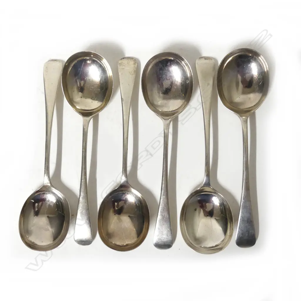 Six silver soup spoons Image 1++