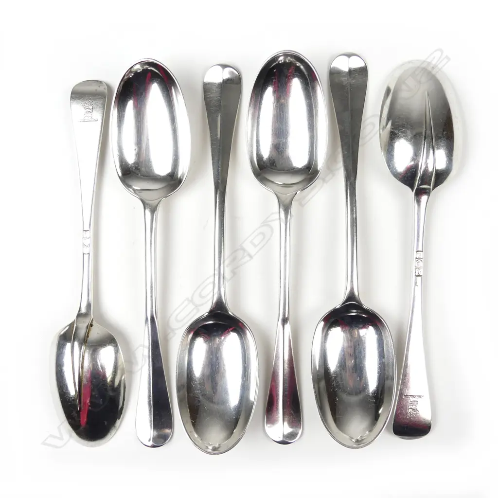 Six Victorian silver tablespoons Image 1++