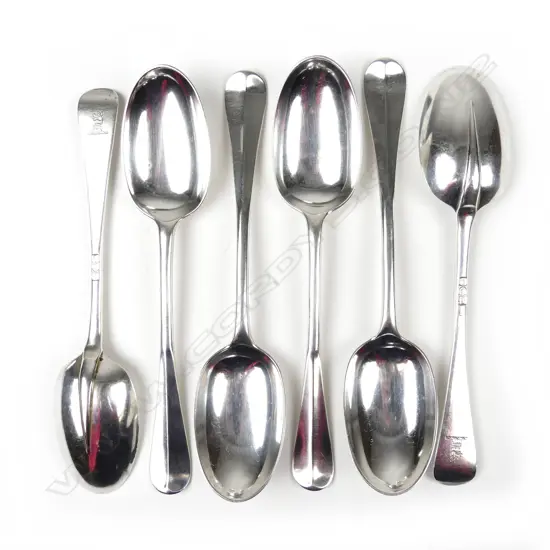 Six Victorian silver tablespoons