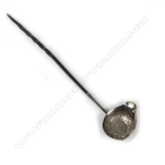 A Georgian silver toddy ladle