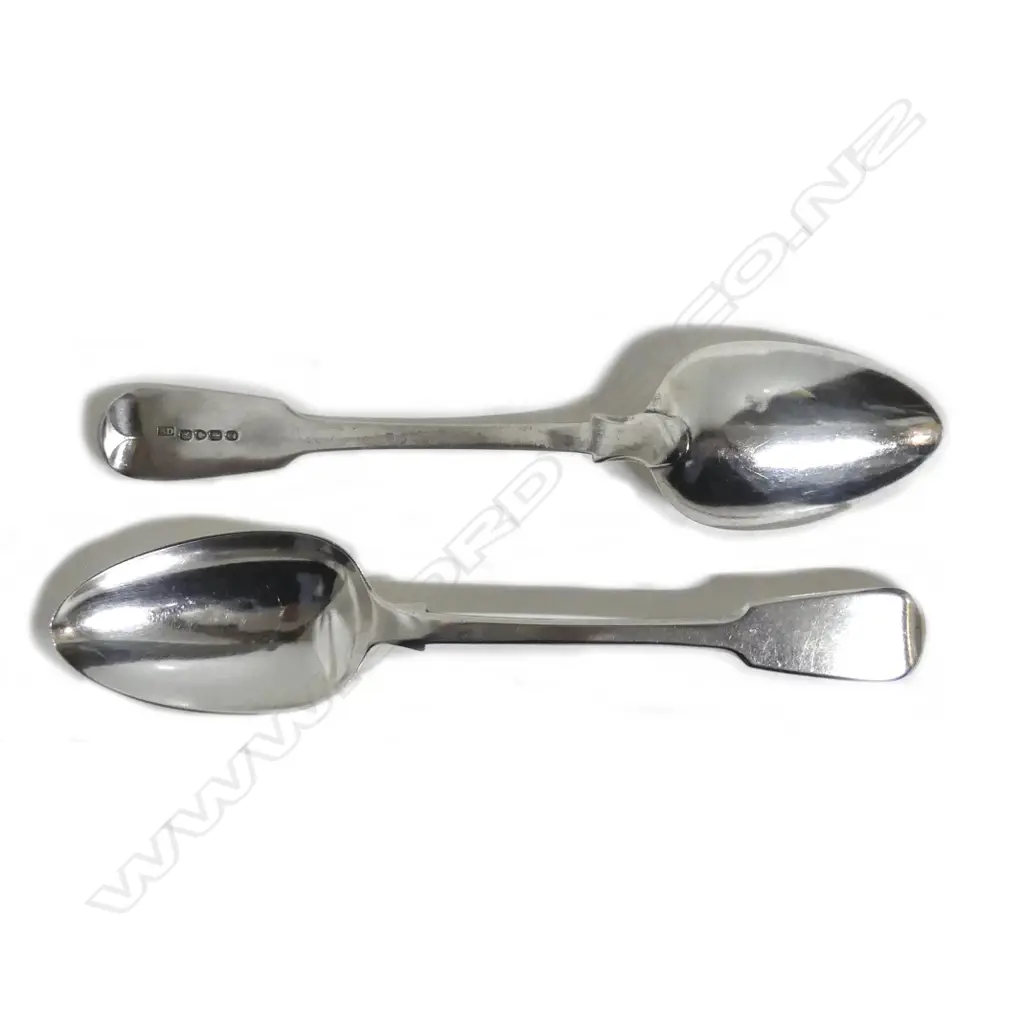 A pair of George IV silver tablespoons Image 1++