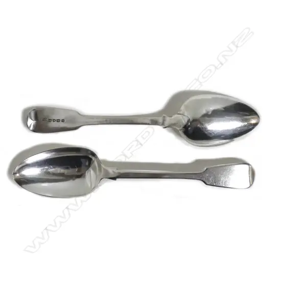 A pair of George IV silver tablespoons