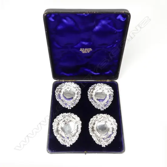 Four Victorian silver sweetmeat dishes