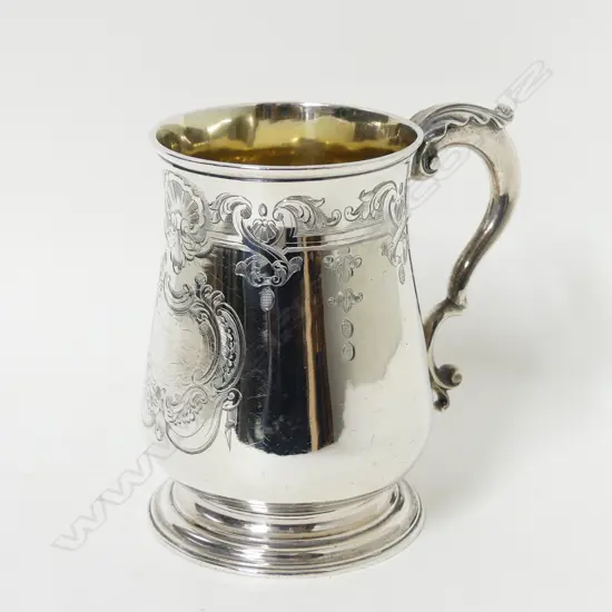 An early Victorian period silver half-pint mug