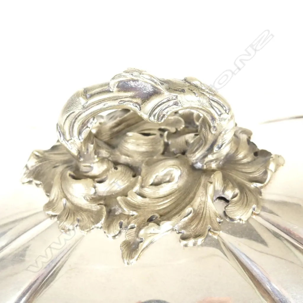 A Victorian silver plate meat cover Image 1++