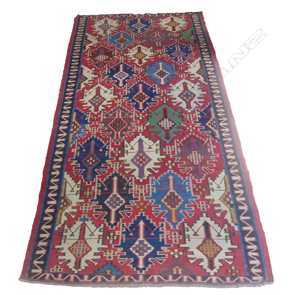 A Caucasian Kuba tribal kilim rug Image 1++
