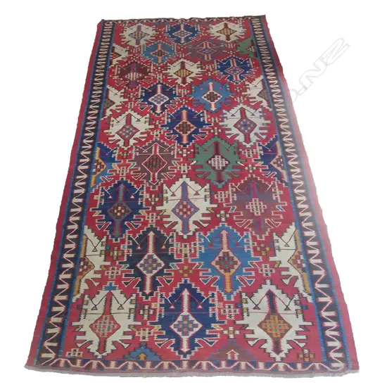A Caucasian Kuba tribal kilim rug