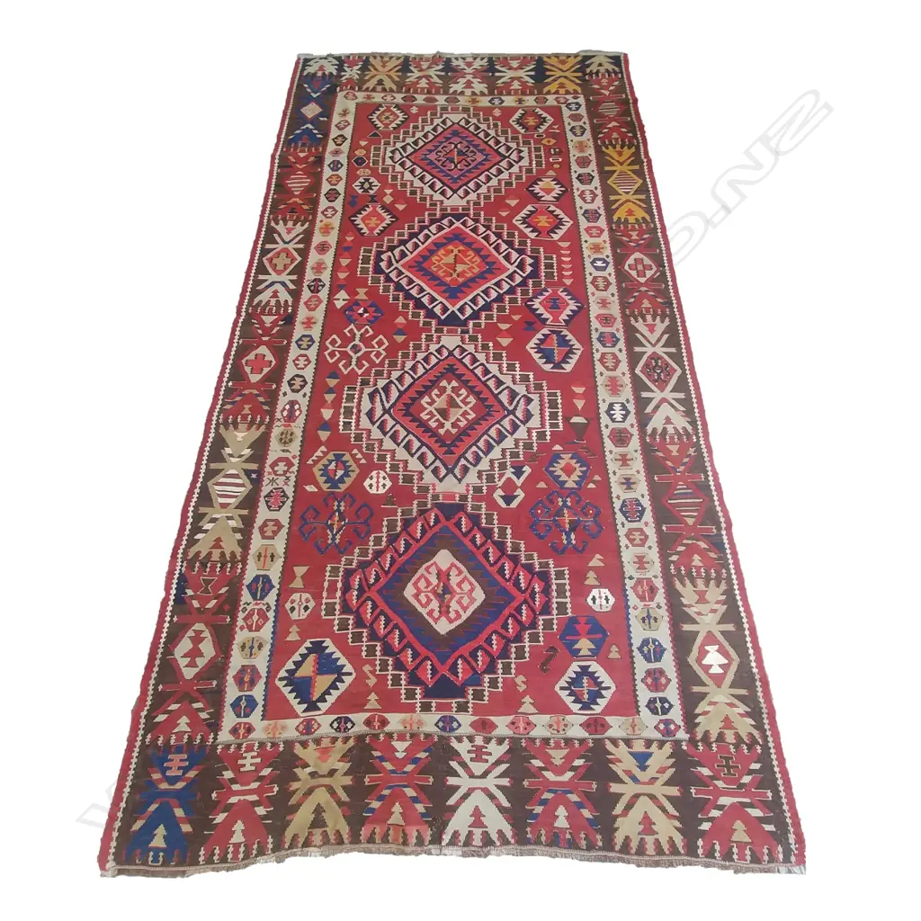 An old Caucasian Shirvan kilim rug Image 1++