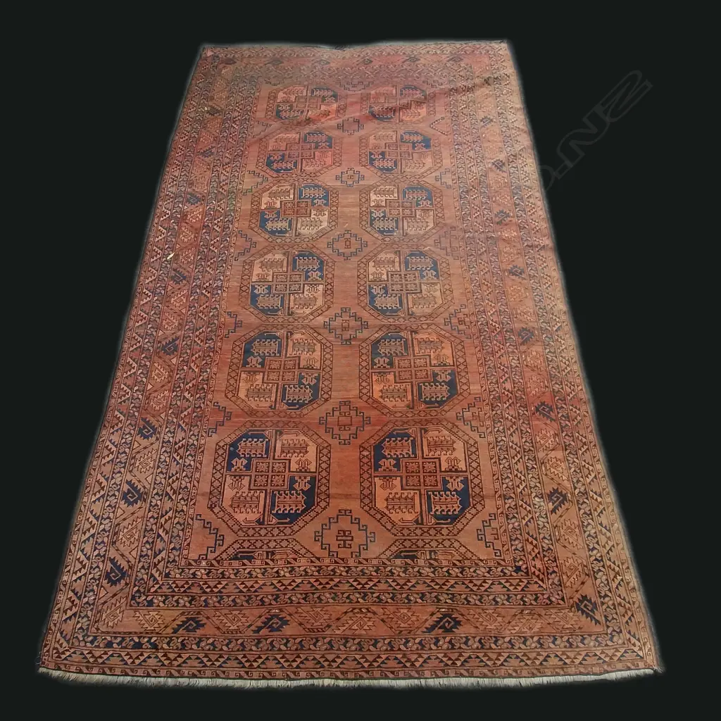 A large antique Afghan Turkoman hand knotted carpet Image 1++