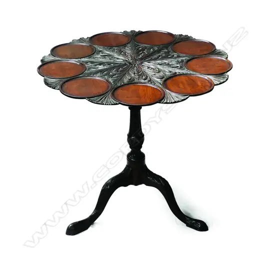 A Georgian mahogany tilt-top supper table