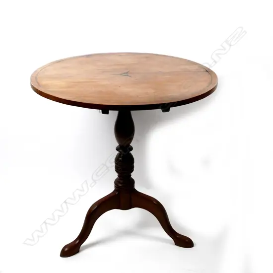 A Biedermeier fruitwood tripod based wine table