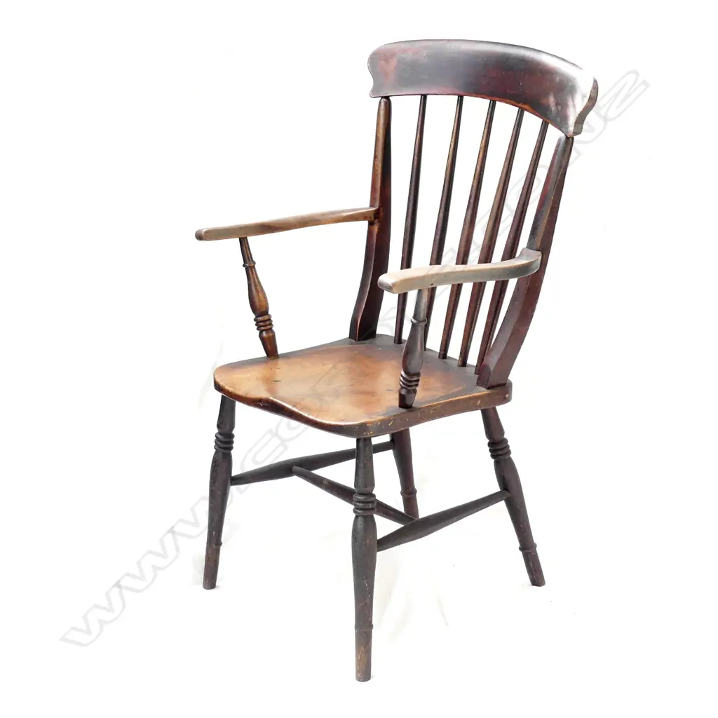 A farmhouse fruit wood Windsor armchair Image 1++