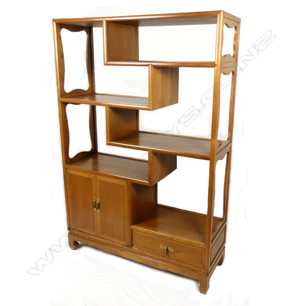 A mid-century teak oriental room divider Image 1++