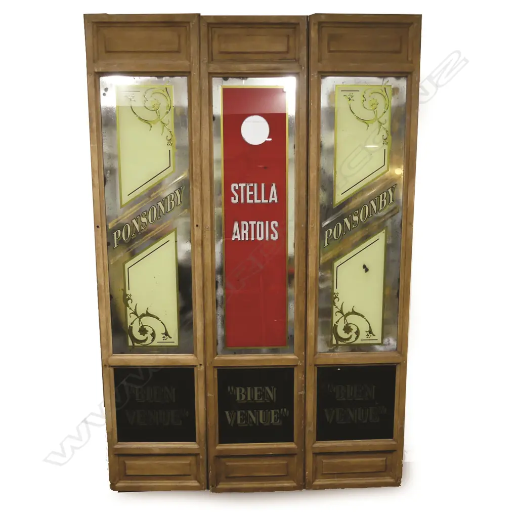 A set of three old door panels from a Ponsonby hotel Image 1++