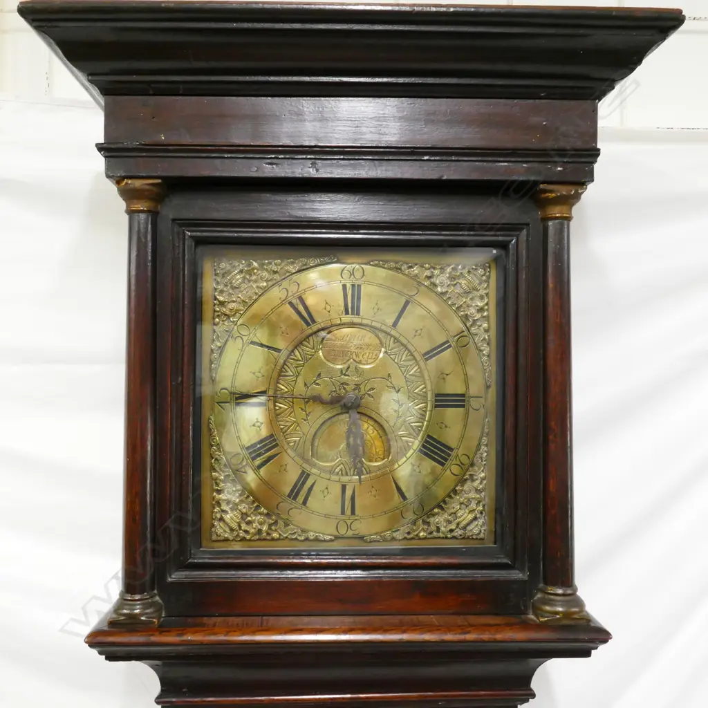 An 18thC oak long case clock Image 1++