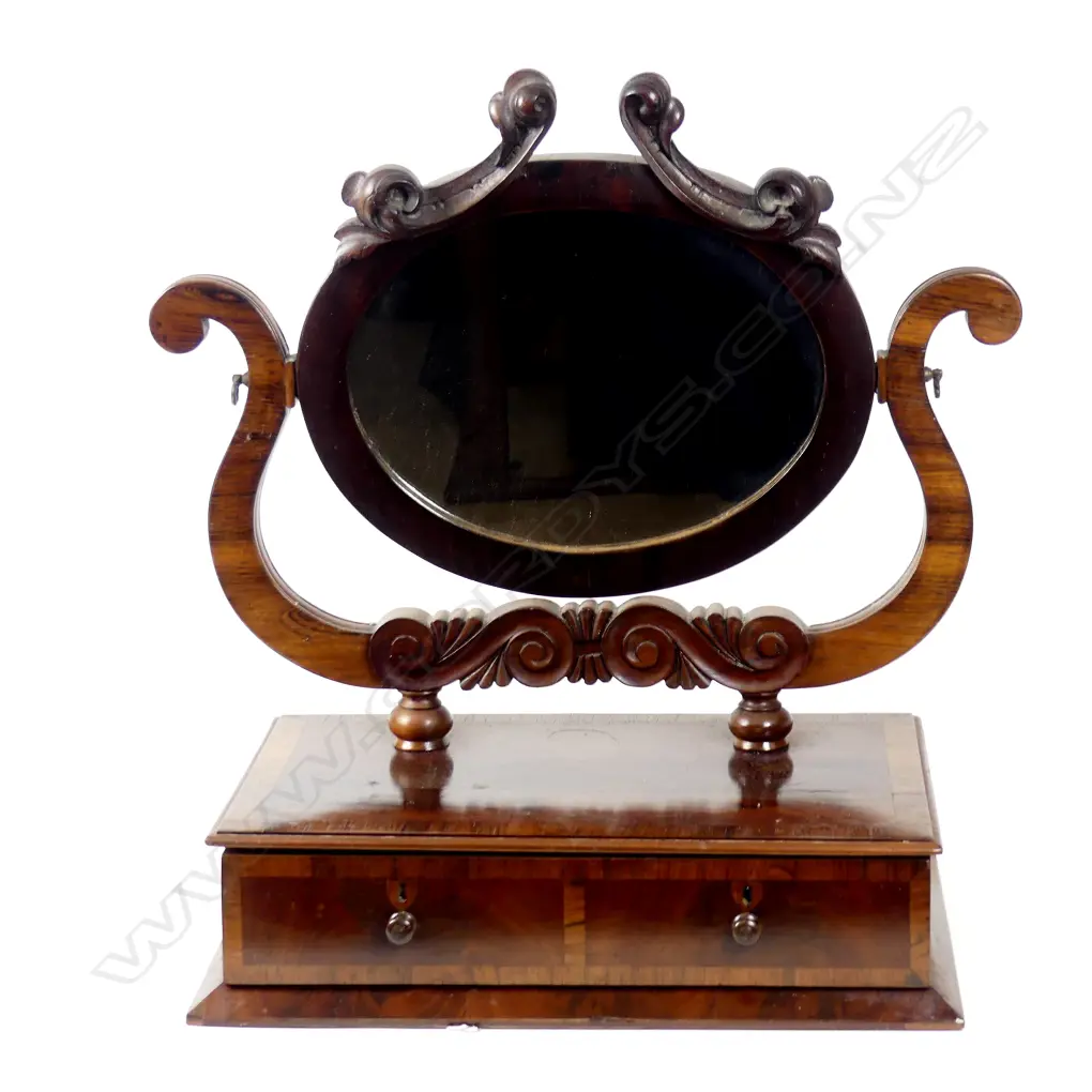 A mahogany cheval toilet mirror Image 1++