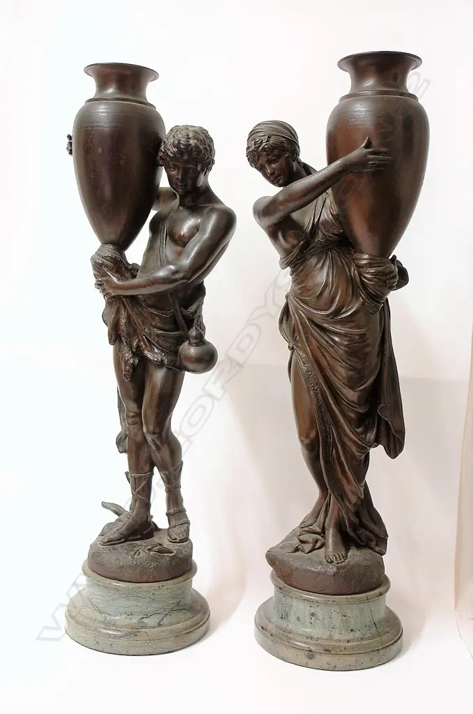 A pair of 19thC figured bronzes Image 1++