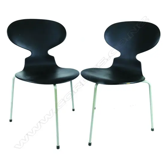 A pair of early vintage Arne Jacobsen 3100 'Ant' chairs