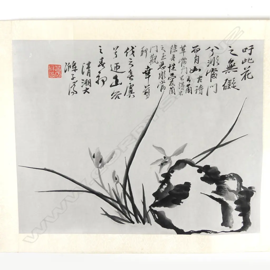 A scroll and other artwork reproductions of Jen Po-nien Image 1++