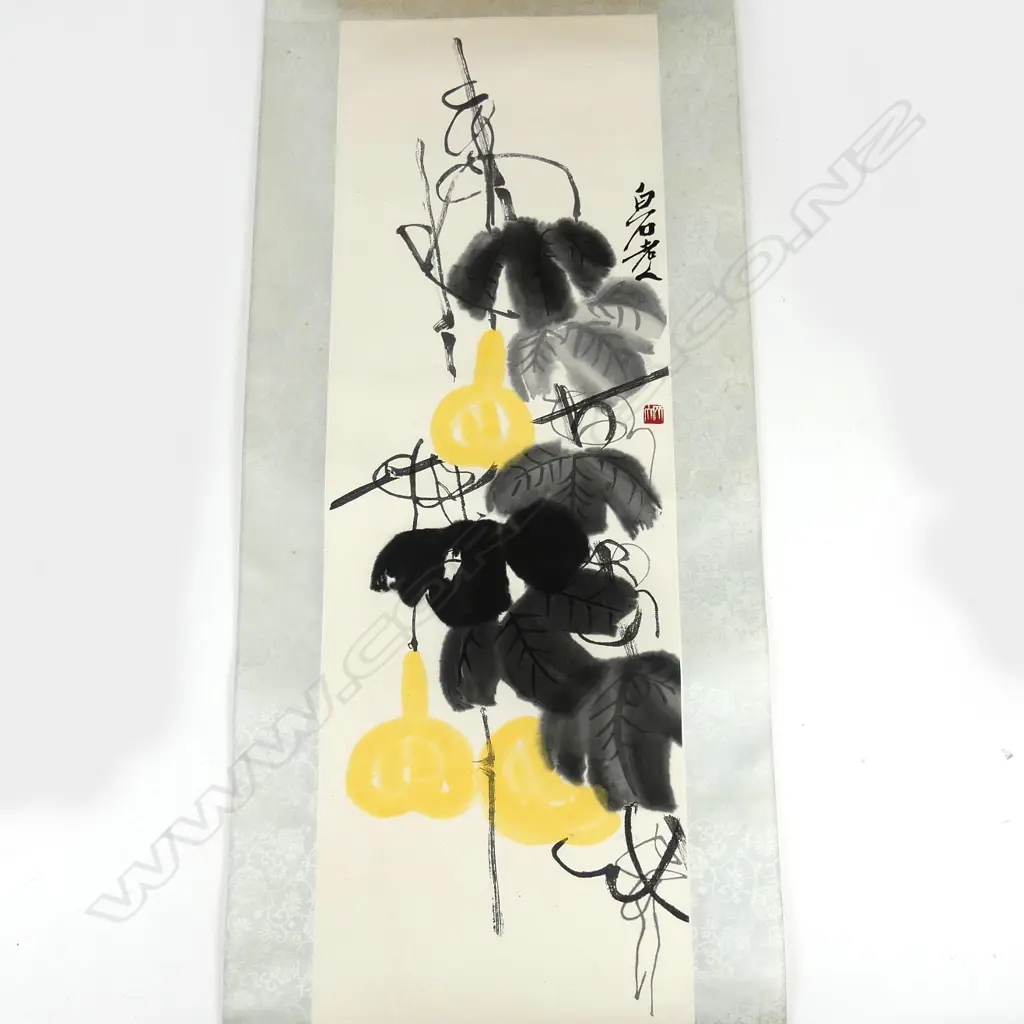 A scroll and other artwork reproductions of Jen Po-nien Image 1++