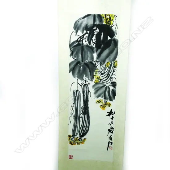 Eight Chinese scroll painting prints