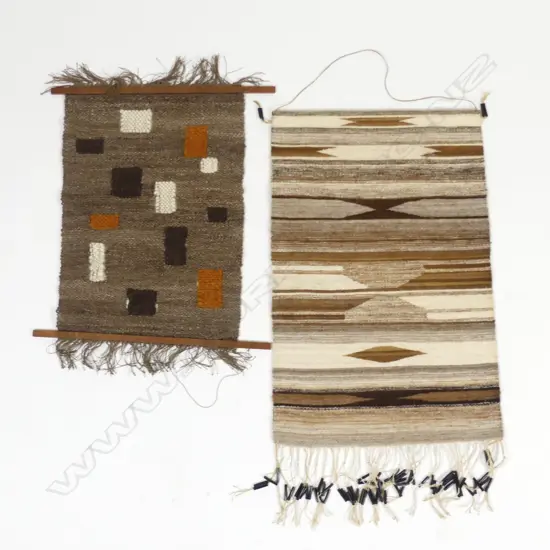 Two vintage crafted wall hangings
